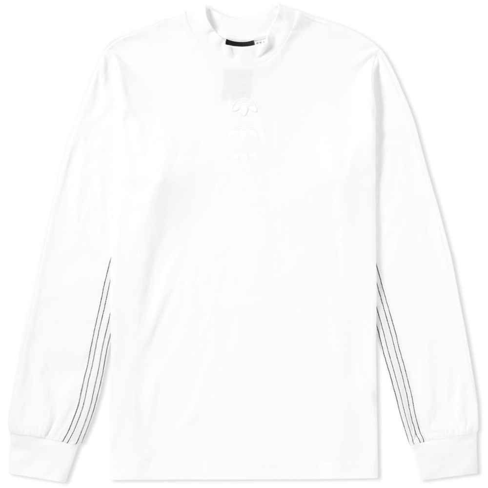 Adidas X Alexander Wang Long Sleeve Logo Tee in White Unisex Size XS